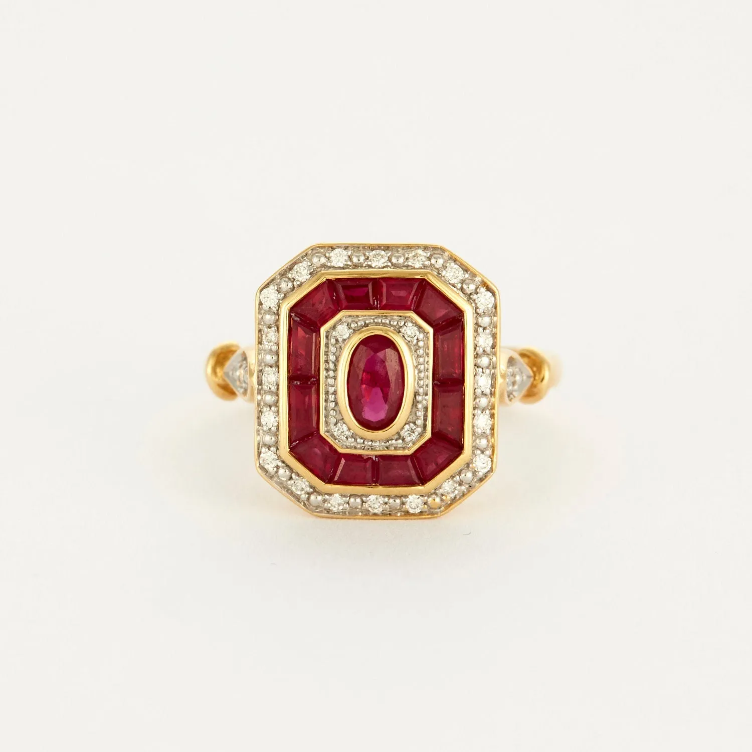 Bague rubis et diamant or jaune sold by 58 Facettes product image thumbnail 4