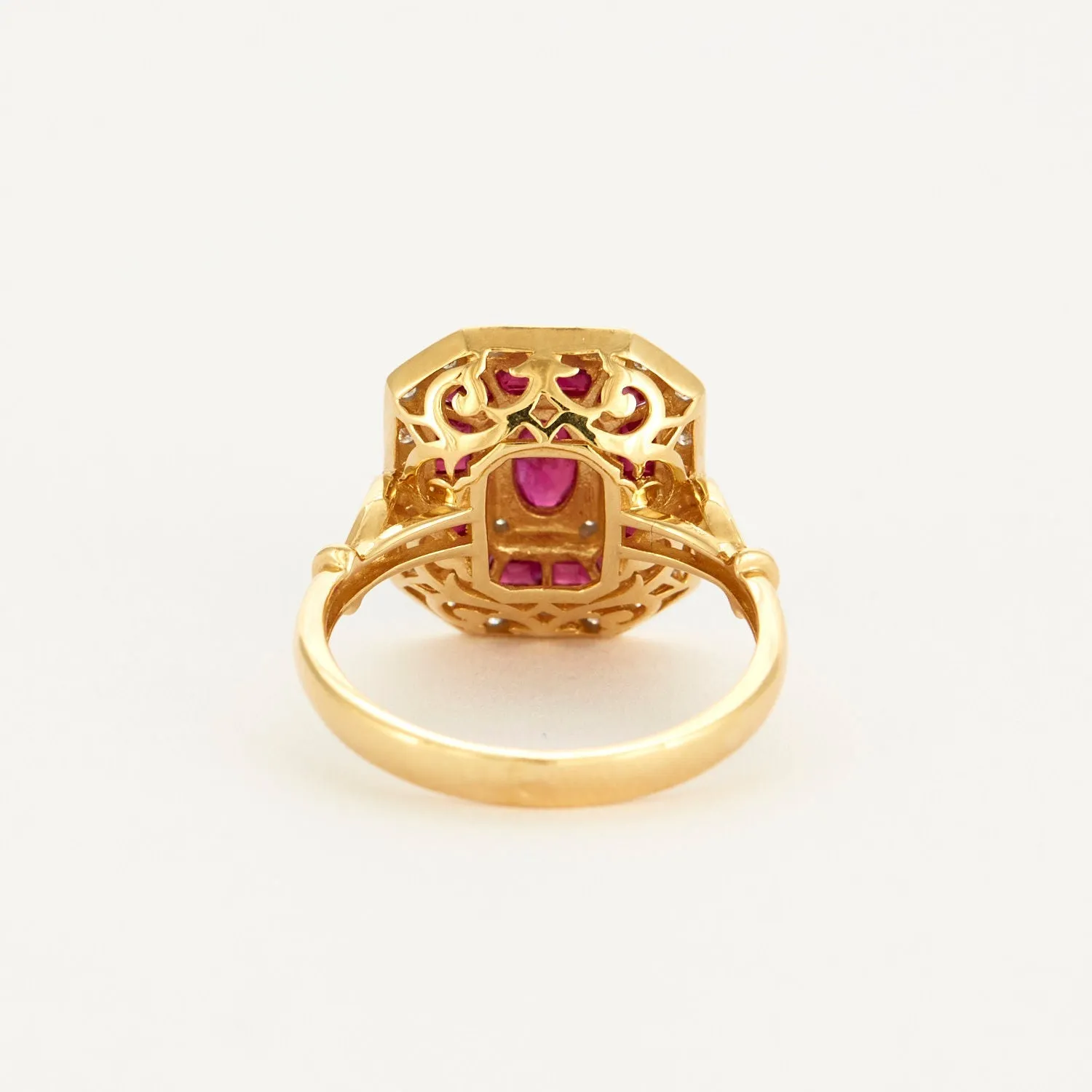 Bague rubis et diamant or jaune sold by 58 Facettes product image thumbnail 5