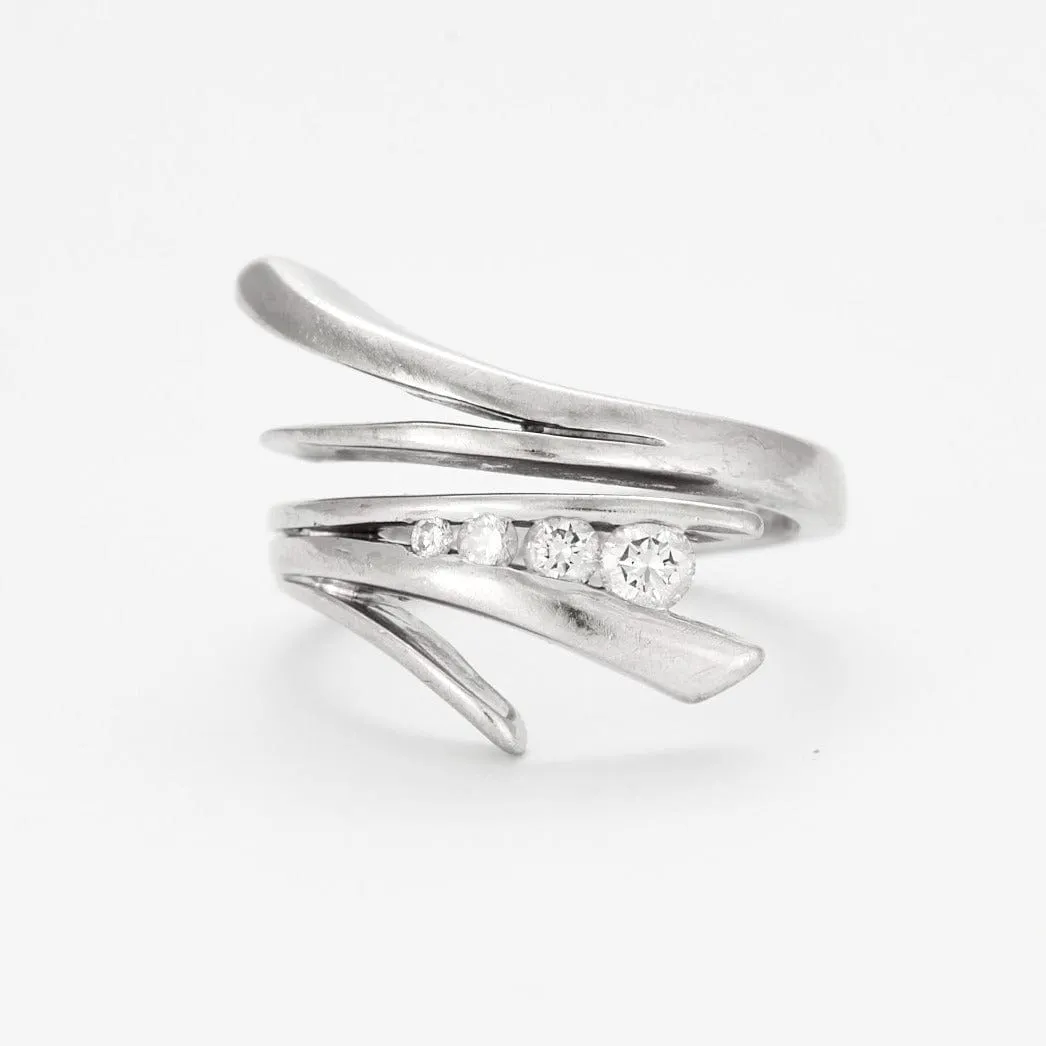 Bague Or Gris et Diamants sold by 58 Facettes