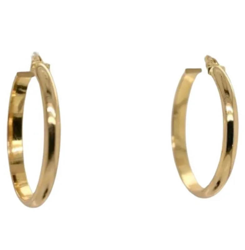 Belles boucles d'oreilles créoles fines en or sold by 58 Facettes