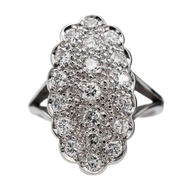 Bague Marquise Or blanc Diamant sold by 58 Facettes