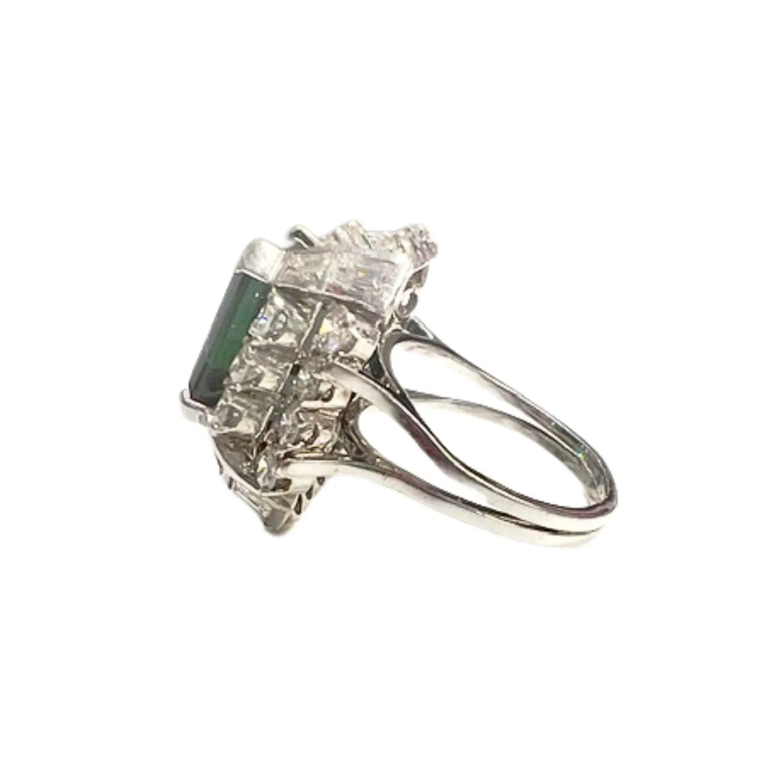 Bague en or avec diamants et tourmaline verte sold by 58 Facettes product image thumbnail 3