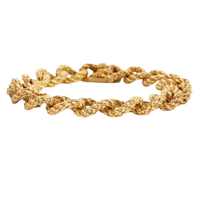 Bracelet gourmette en or jaune sold by 58 Facettes