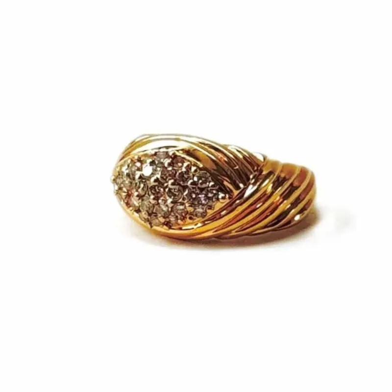 Bague jonc godronnée sold by 58 Facettes
