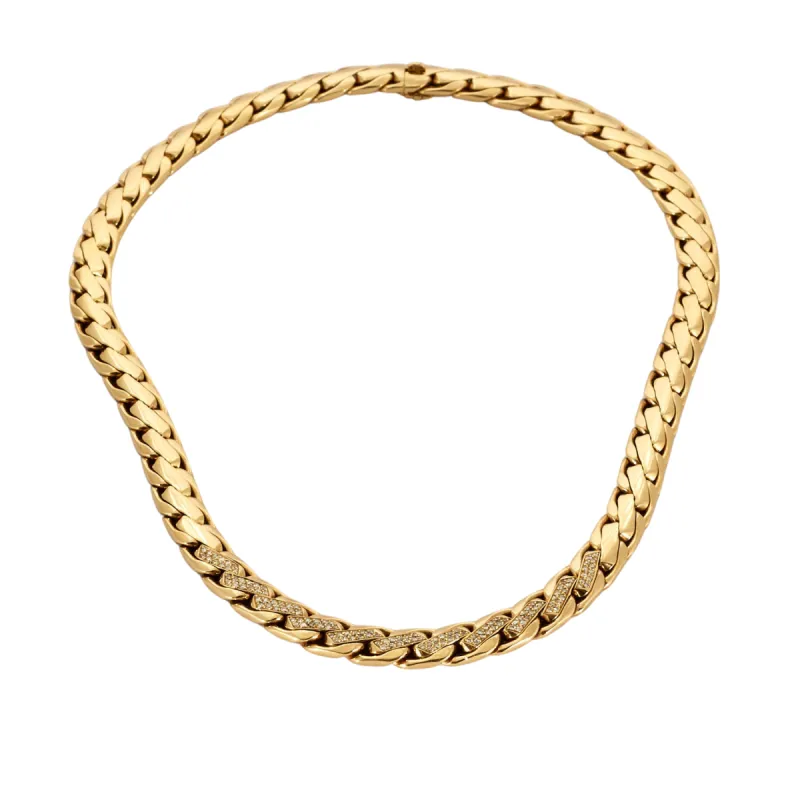 Collier or jaune maille palmier sold by 58 Facettes