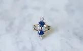Bague marquise saphirs et diamants sold by 58 Facettes