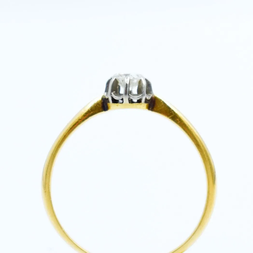 Bague solitaire ancien or et diamant sold by 58 Facettes product image thumbnail 5