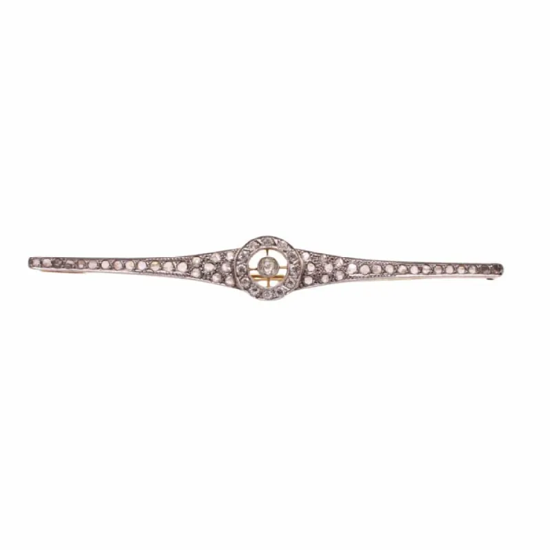 Broche Art Déco diamants sur deux ors sold by 58 Facettes