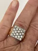 Bague chevalière or jaune platine diamants sold by 58 Facettes