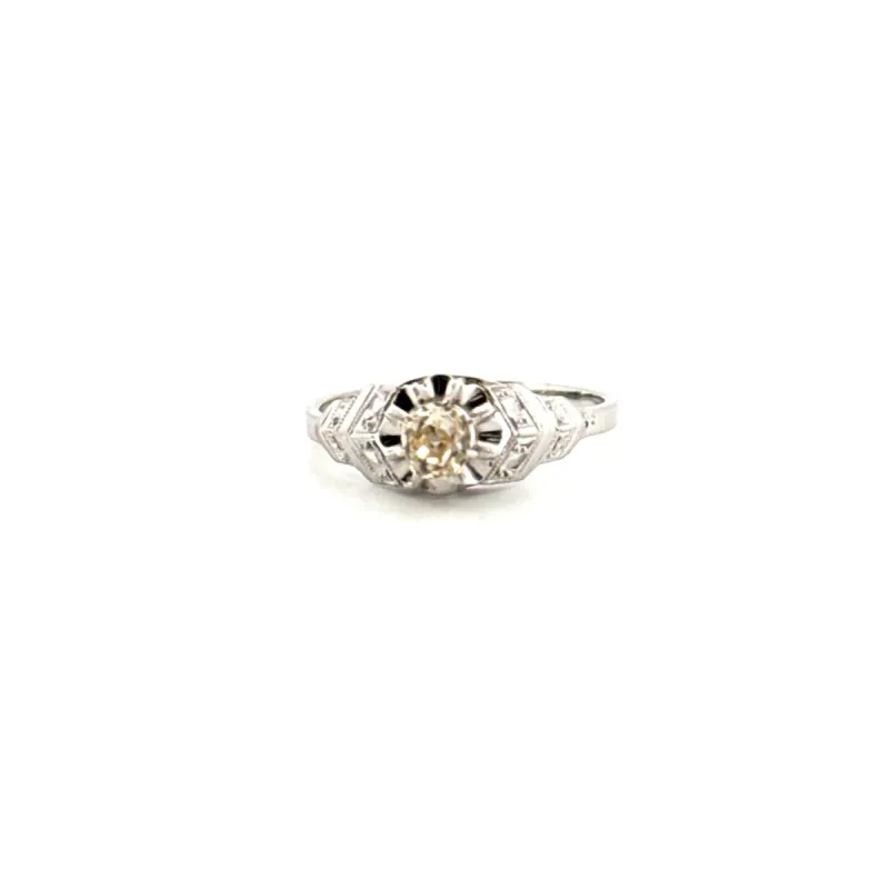 Solitaire Or Blanc  Diamant sold by 58 Facettes