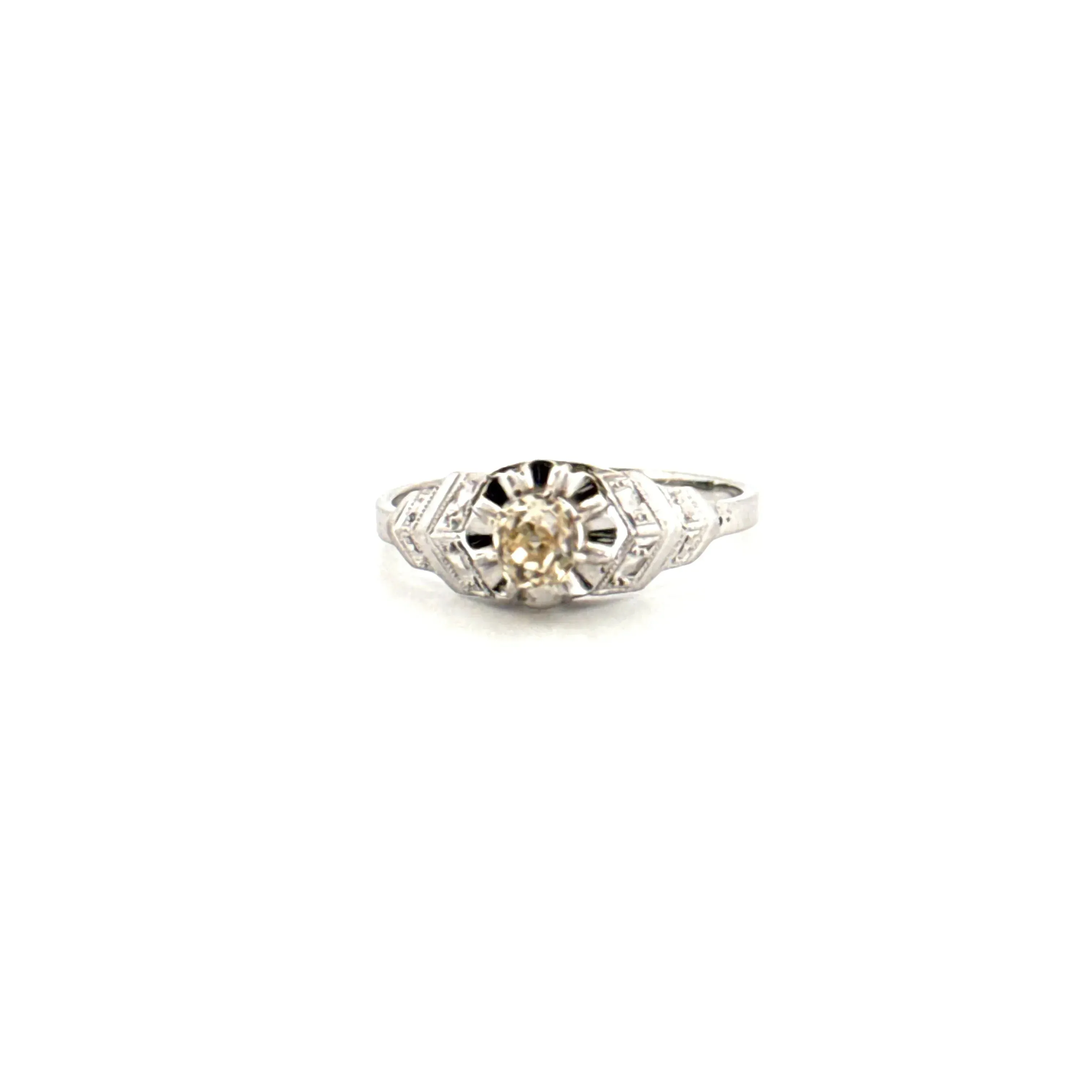 Solitaire Or Blanc Diamant sold by 58 Facettes