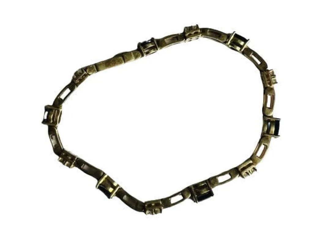 Bracelet or avec saphirs et diamants sold by 58 Facettes