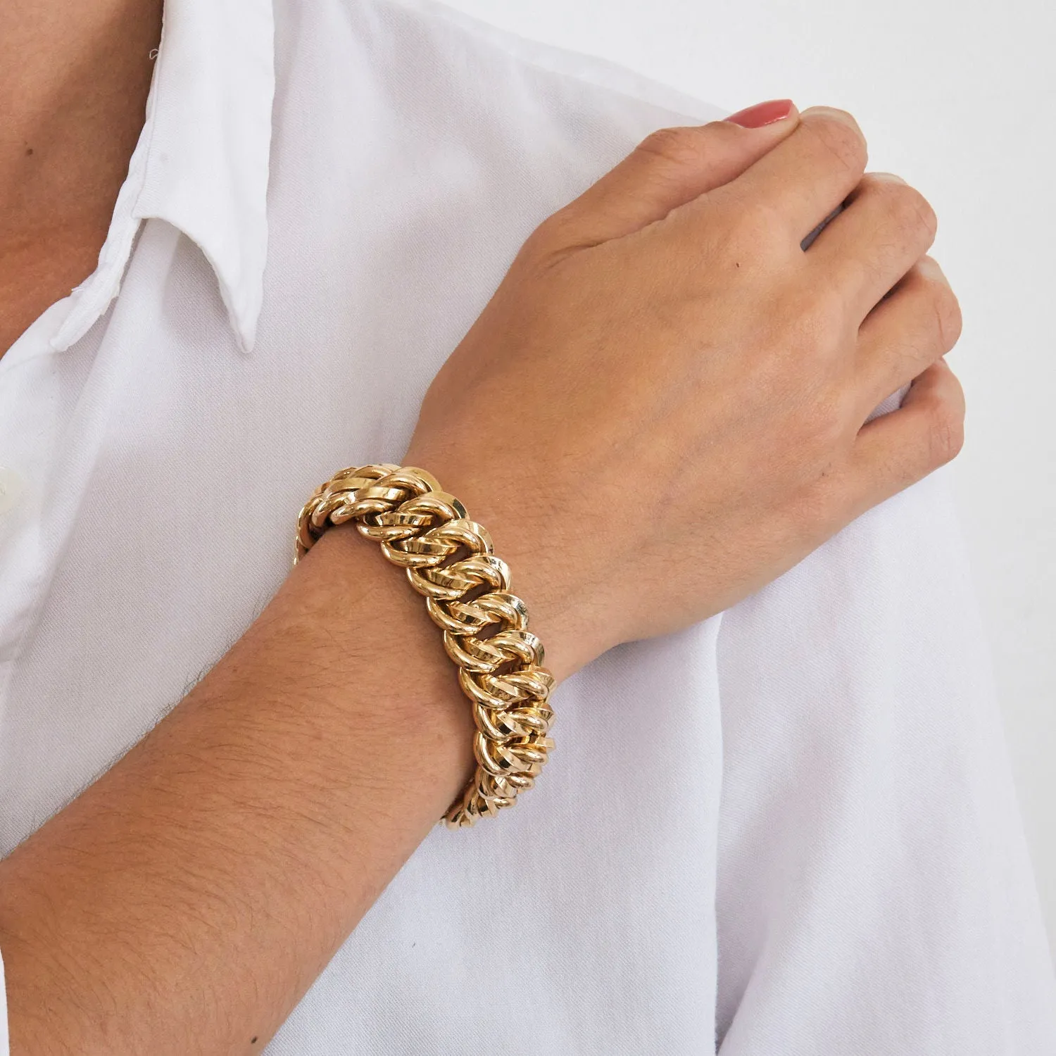 Bracelet or rose maille américaine sold by 58 Facettes product image thumbnail 2