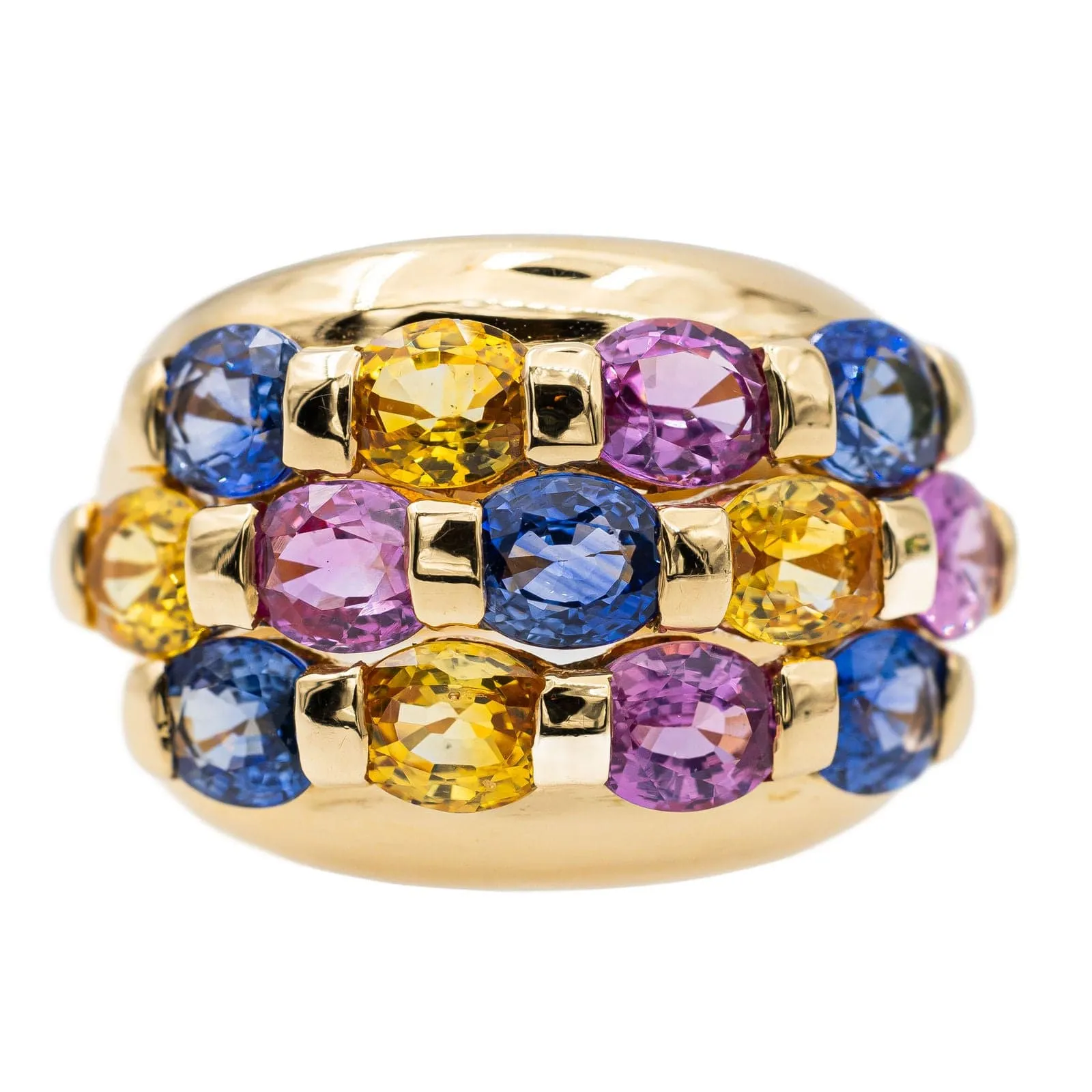 Bague Cocktail Or jaune Saphir sold by 58 Facettes