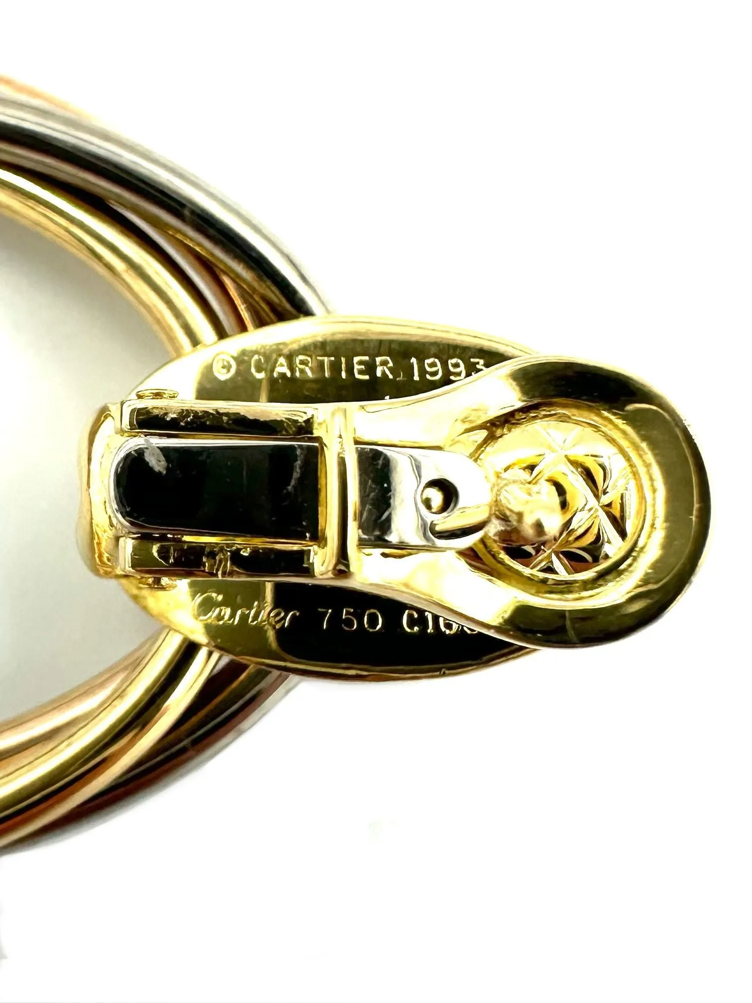 CARTIER. Boucles d'oreilles vintages 3 ors 18K sold by 58 Facettes product image thumbnail 3