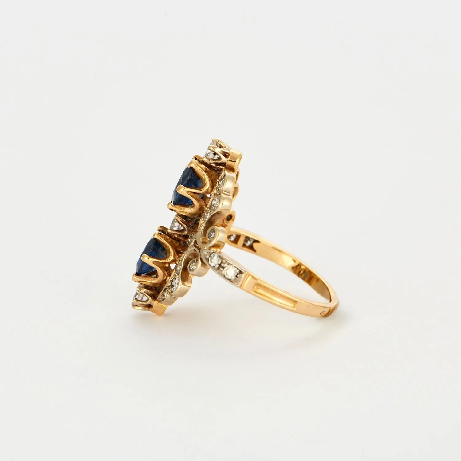 Bague Oblongue Saphirs sold by 58 Facettes product image thumbnail 4