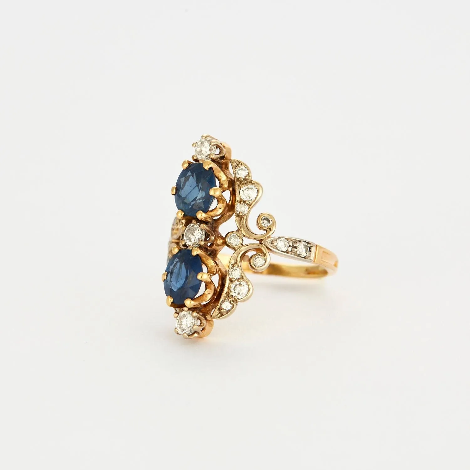 Bague Oblongue Saphirs sold by 58 Facettes product image thumbnail 2