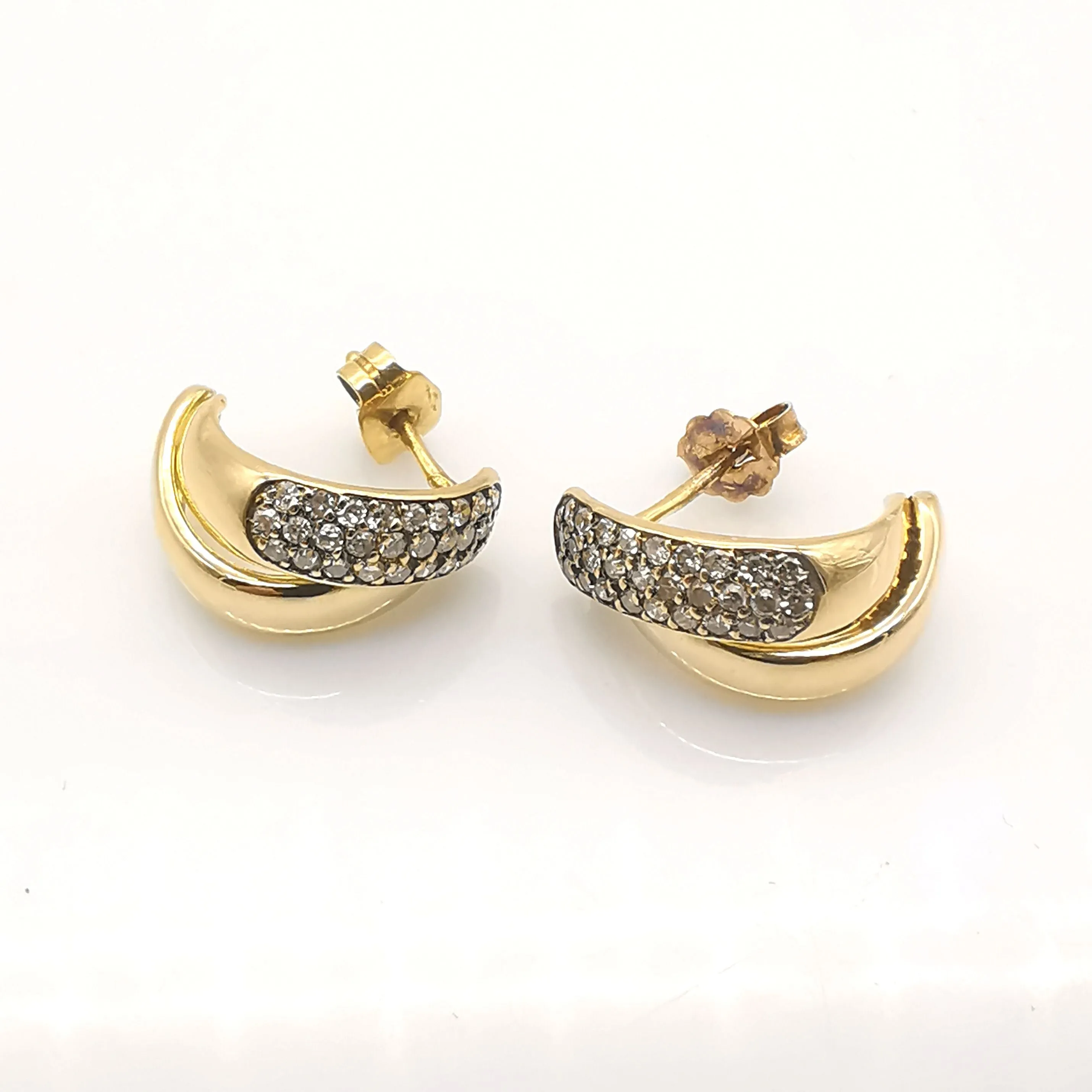 Boucles d'oreilles en or et diamants sold by 58 Facettes product image thumbnail 2
