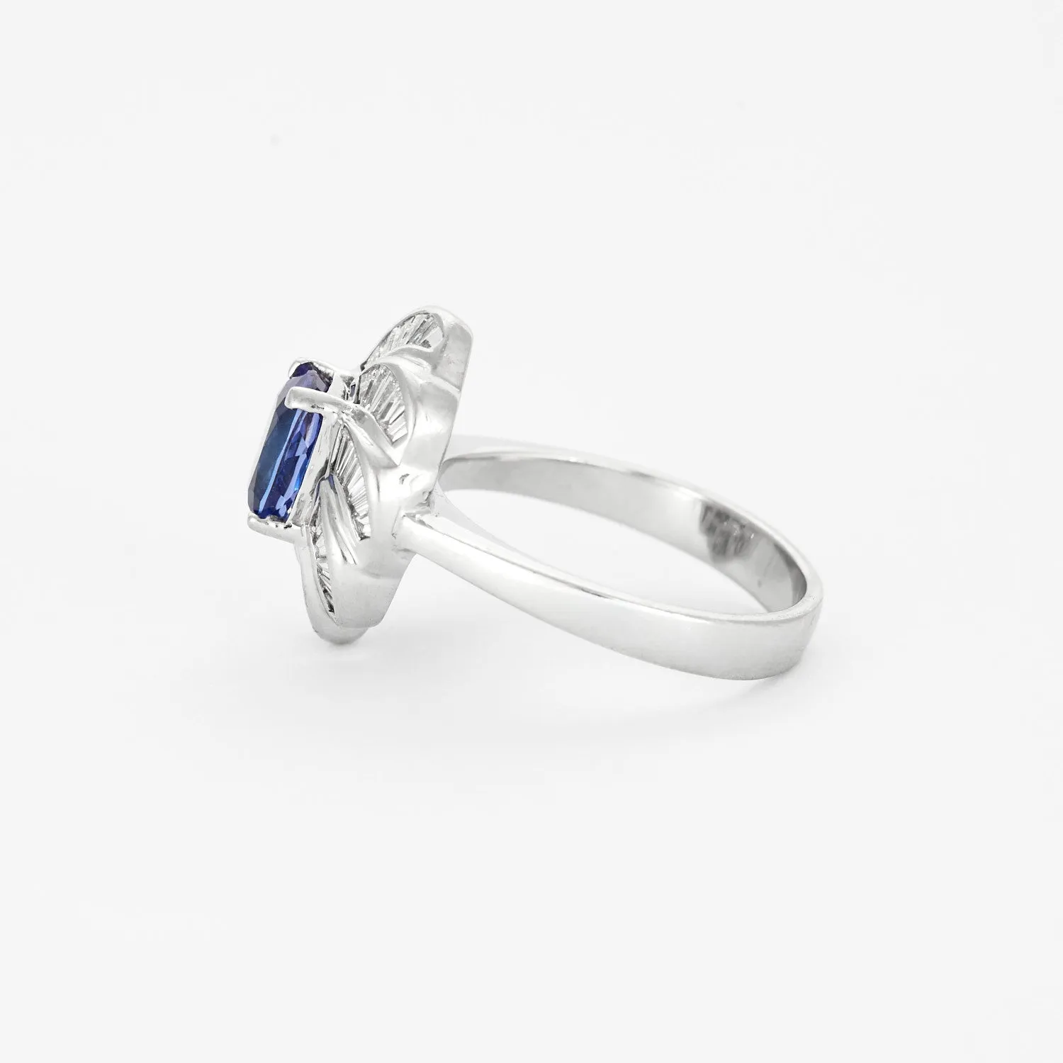 Bague en or gris tanzanite et diamants sold by 58 Facettes product image thumbnail 4