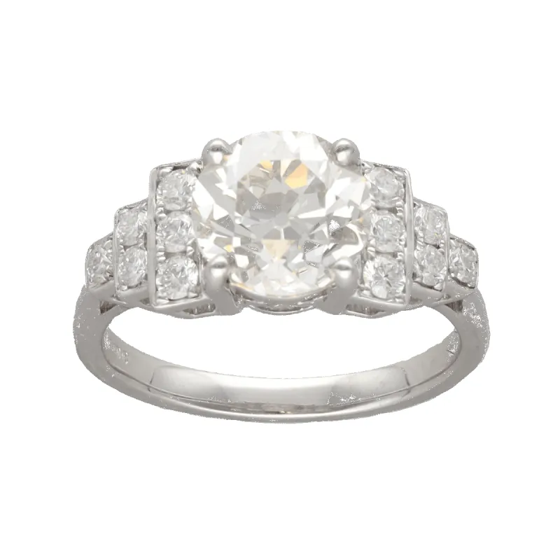 Solitaire diamant et or gris sold by 58 Facettes