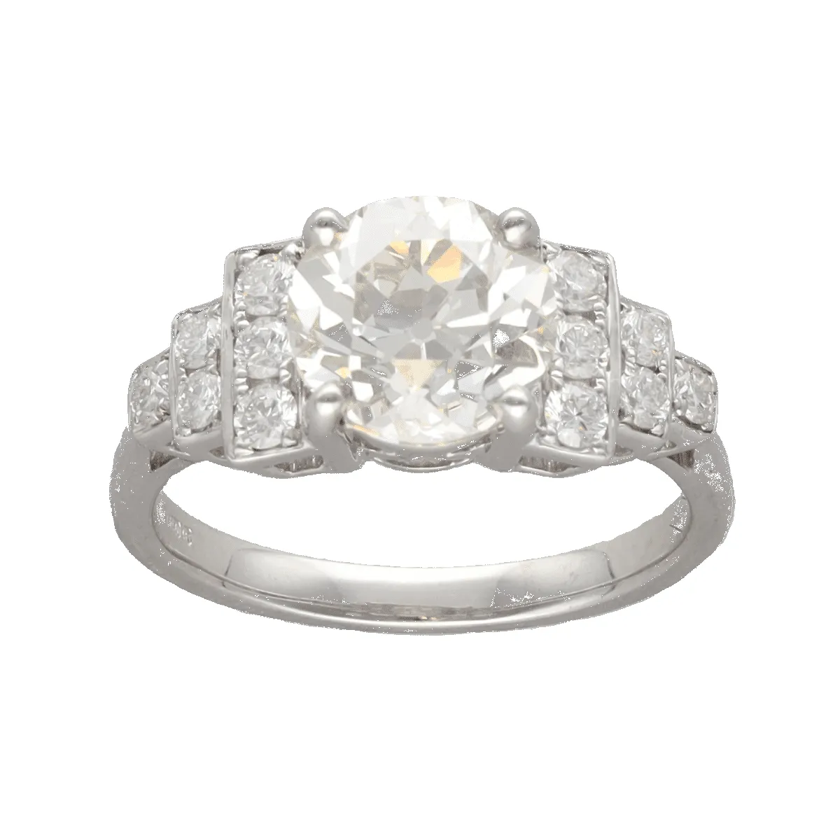 Solitaire diamant et or gris sold by 58 Facettes