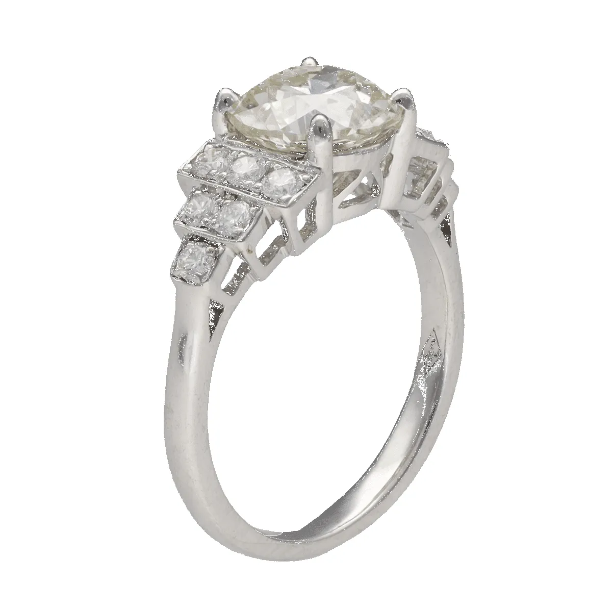 Solitaire diamant et or gris sold by 58 Facettes product image thumbnail 3