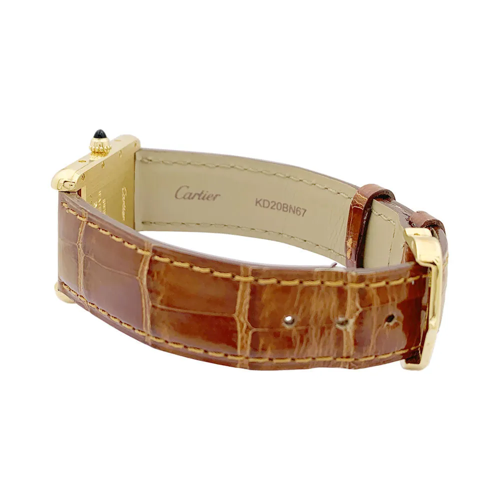 Montre Cartier "Tank Louis Cartier" or jaune, cuir. sold by 58 Facettes product image thumbnail 2