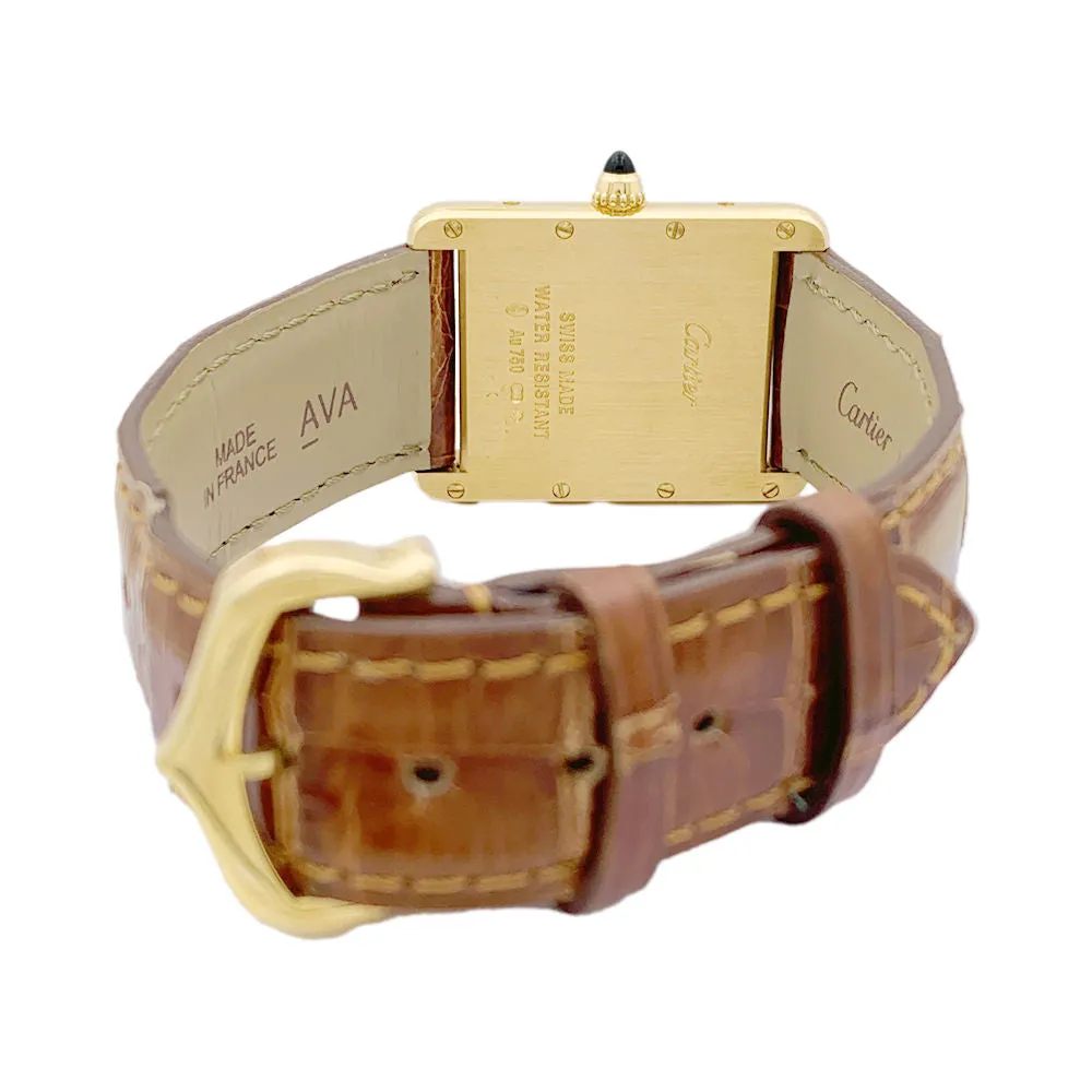 Montre Cartier "Tank Louis Cartier" or jaune, cuir. sold by 58 Facettes product image thumbnail 3
