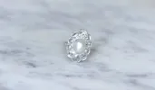 Bague Marquise Art Deco Perle Fine et Diamants sold by 58 Facettes