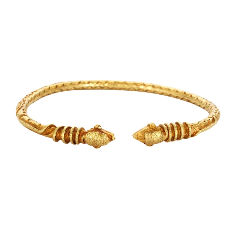 Bracelet or jaune tête de serpent sold by 58 Facettes