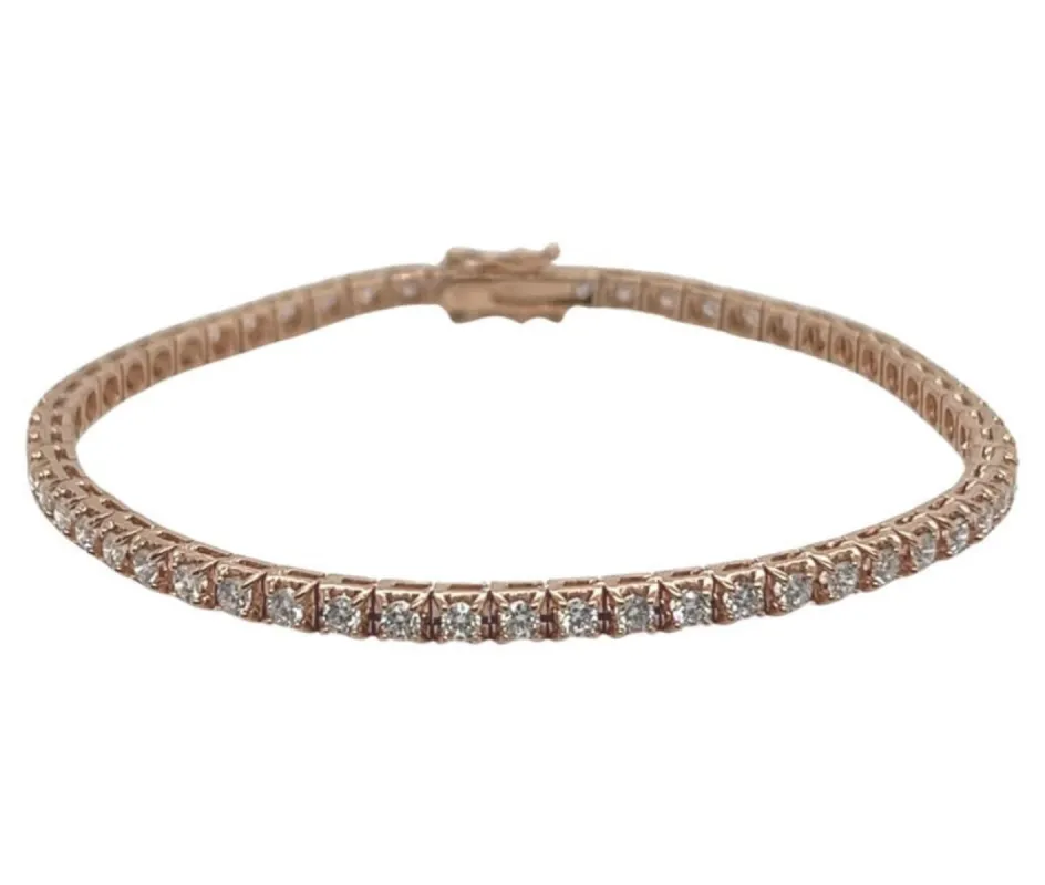 Bracelet Tennis Or Rose Diamants sold by 58 Facettes
