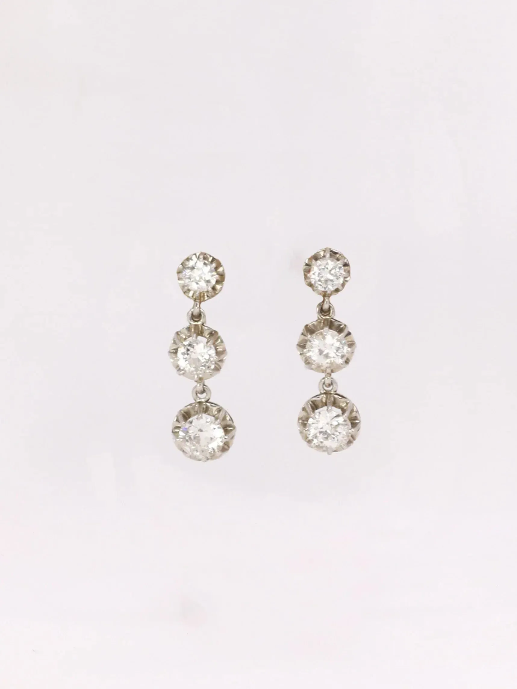 Boucles d’oreilles pendantes diamants sold by 58 Facettes product image thumbnail 2