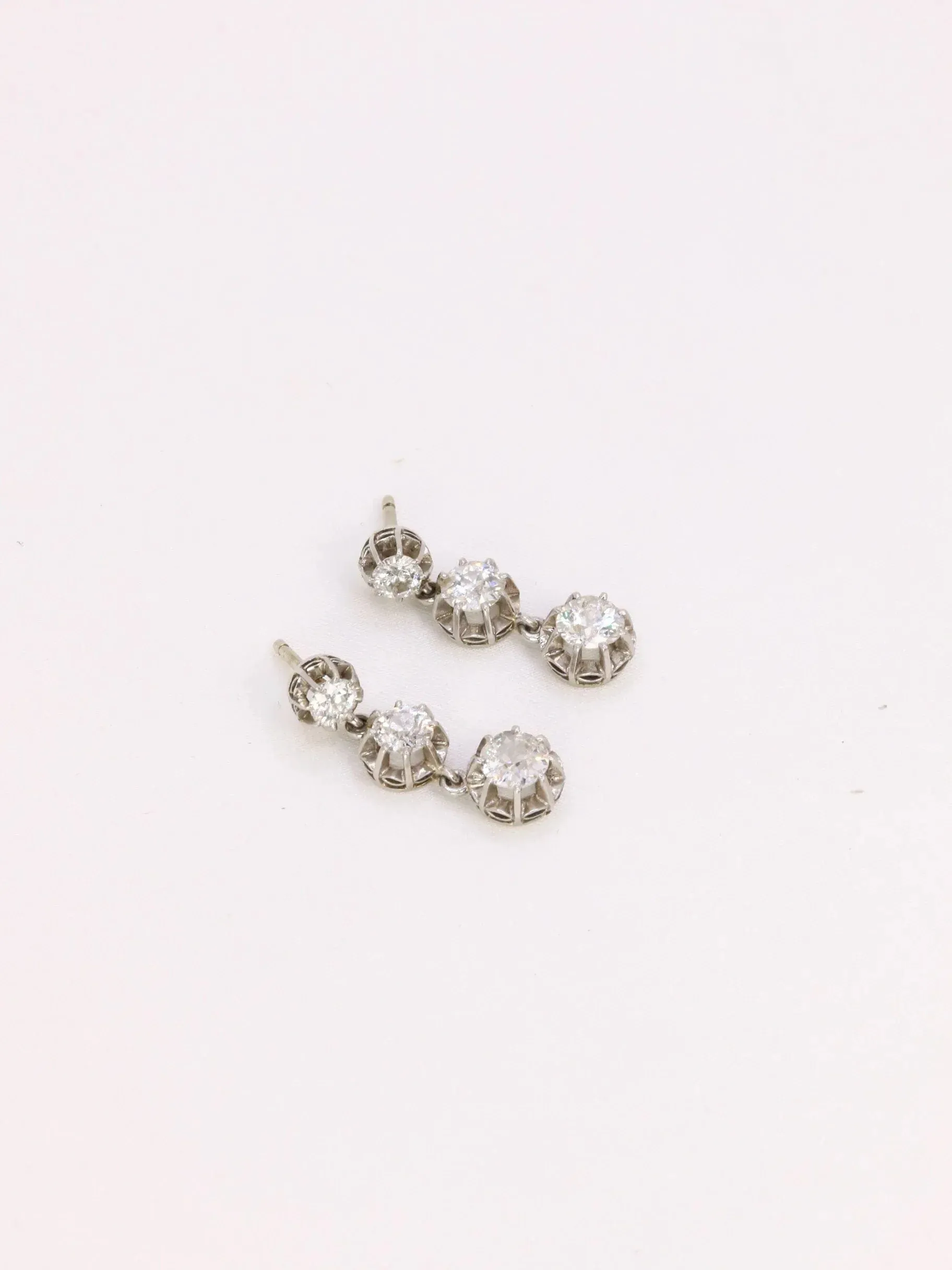 Boucles d’oreilles pendantes diamants sold by 58 Facettes product image thumbnail 3