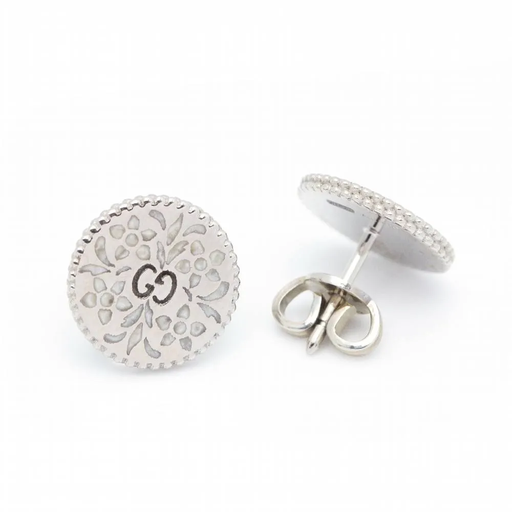 GUCCI - Boucles d'oreilles Or blanc Email sold by 58 Facettes product image thumbnail 3