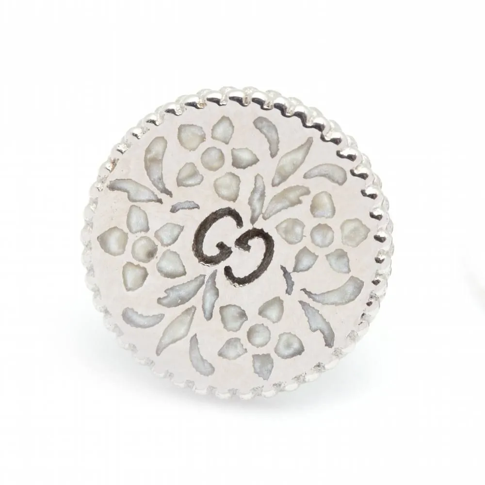 GUCCI - Boucles d'oreilles Or blanc Email sold by 58 Facettes product image thumbnail 5