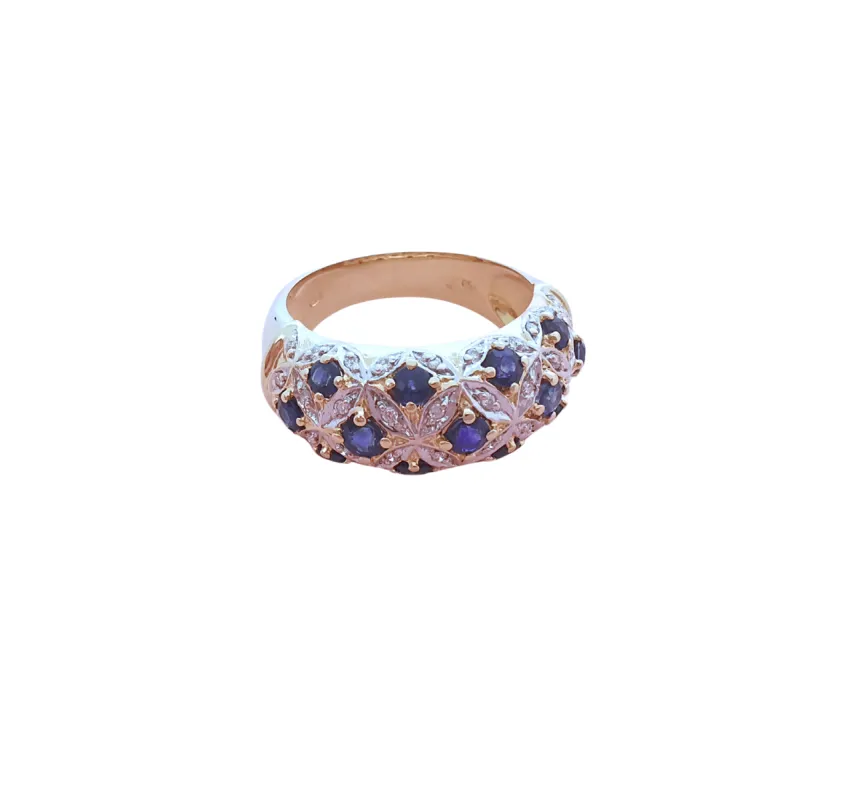 Bague Jonc Or Saphirs et Diamants sold by 58 Facettes