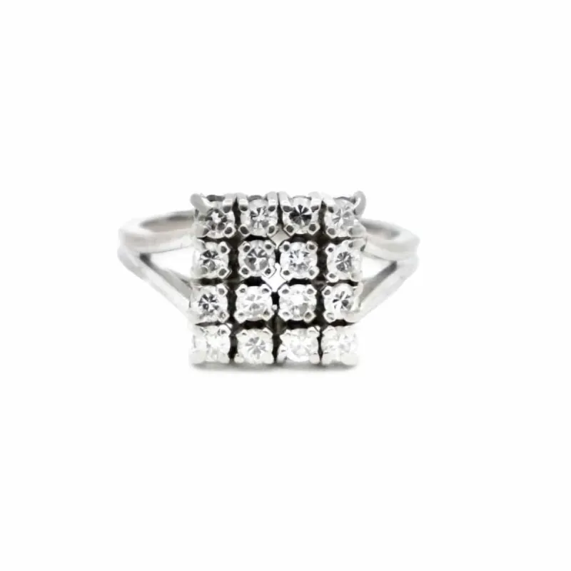 Bague Or gris pavage Diamants sold by 58 Facettes