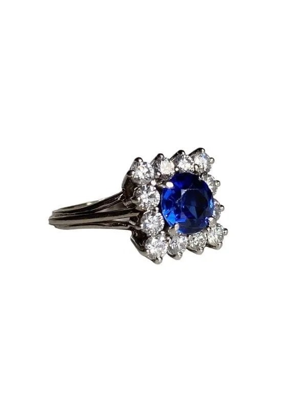 Bague or gris platine saphir diamants sold by 58 Facettes product image thumbnail 5