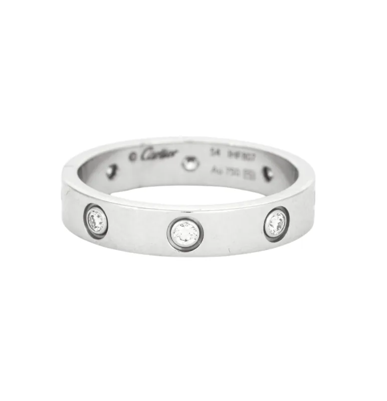 CARTIER - Alliance Love en or gris et diamants sold by 58 Facettes