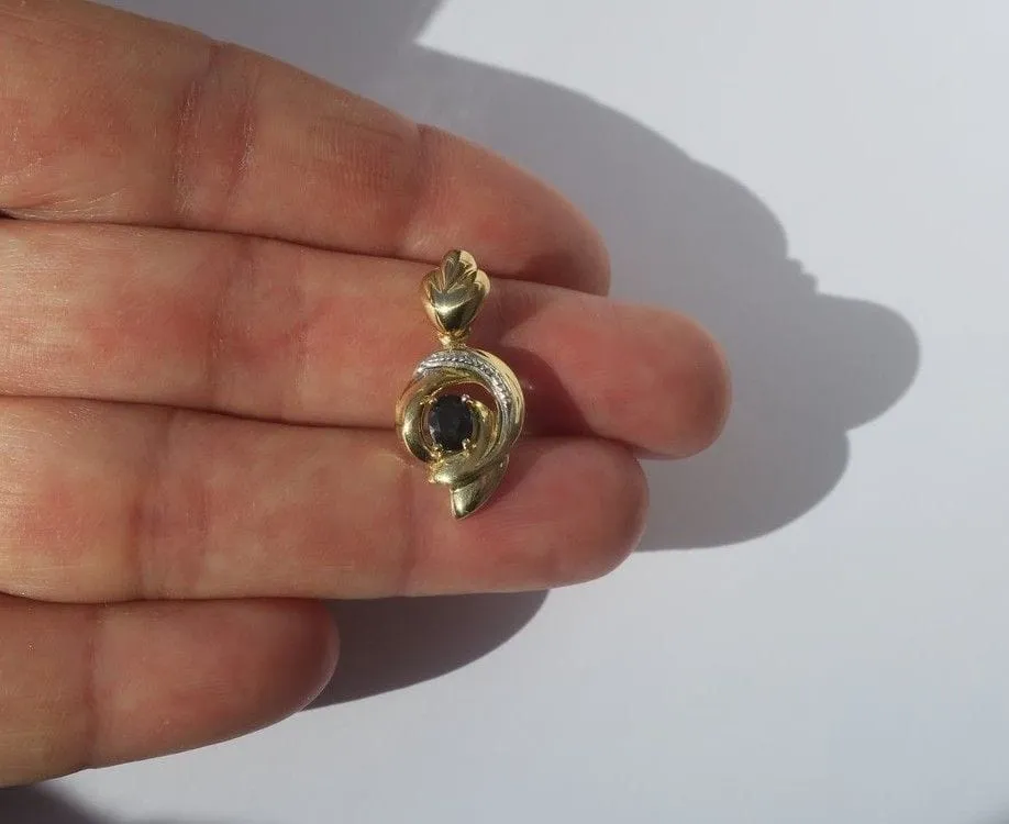 Pendentif cœur bicolore en or 18 carats au saphir sold by 58 Facettes product image thumbnail 4