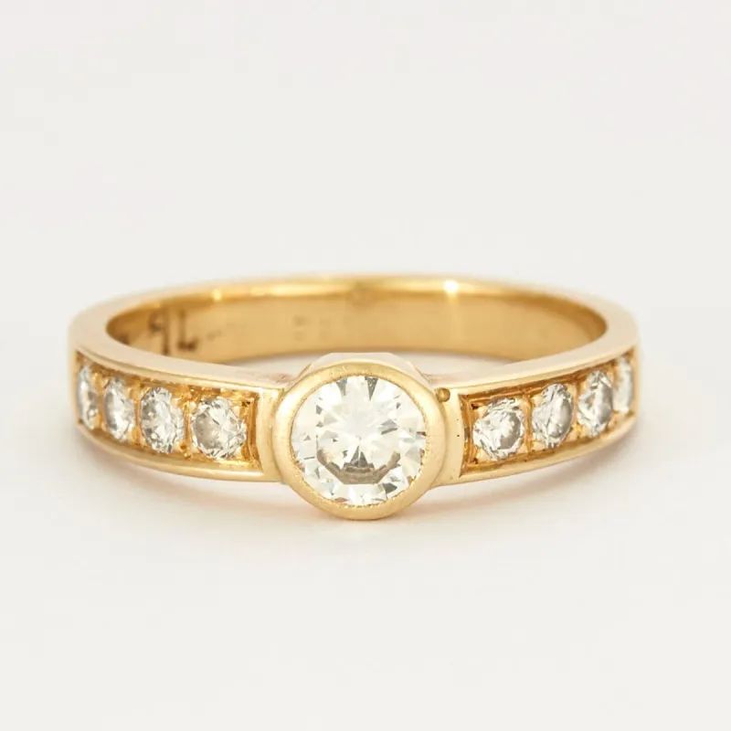 Bague jonc en or et diamants sold by 58 Facettes