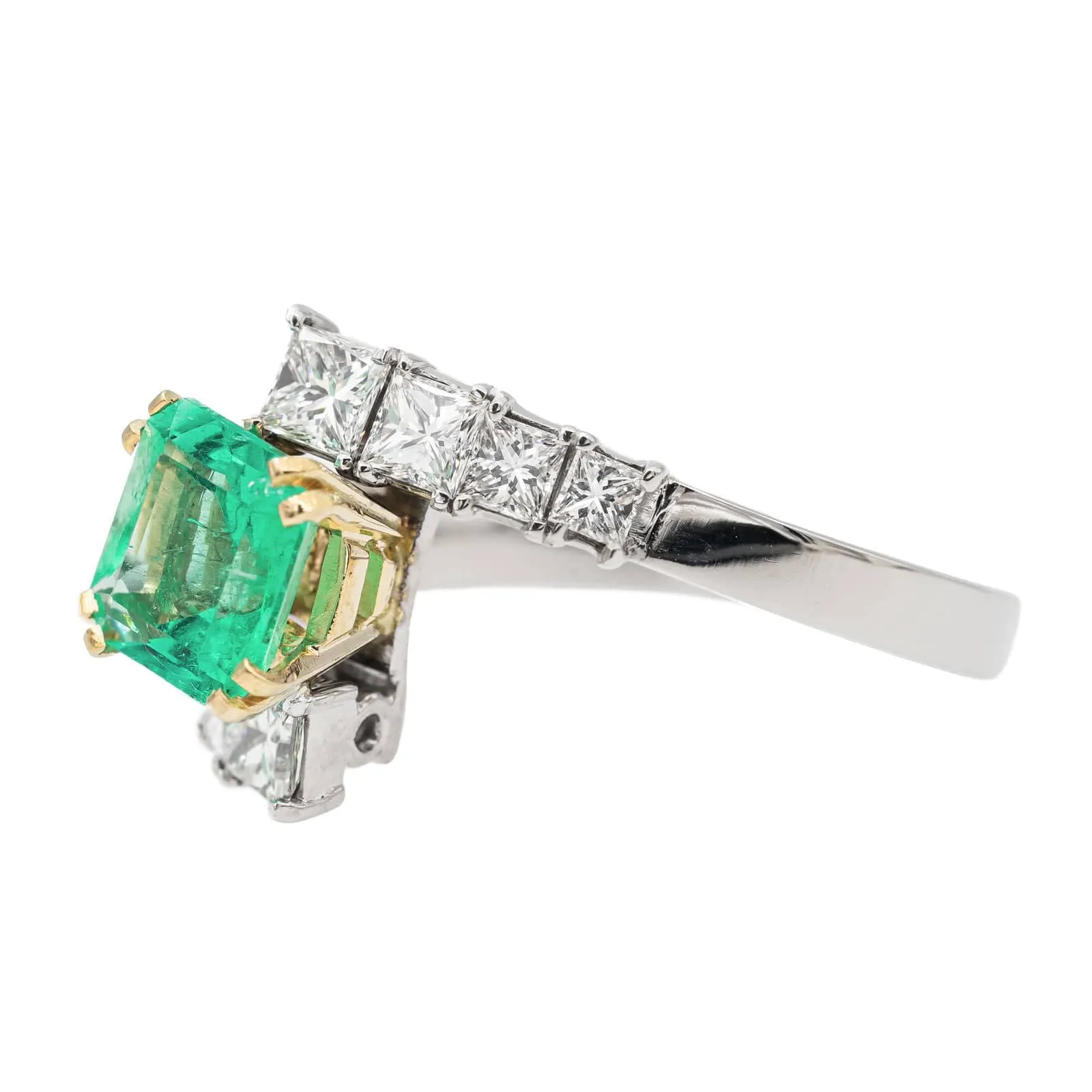 Bague Or blanc Emeraude sold by 58 Facettes product image thumbnail 4