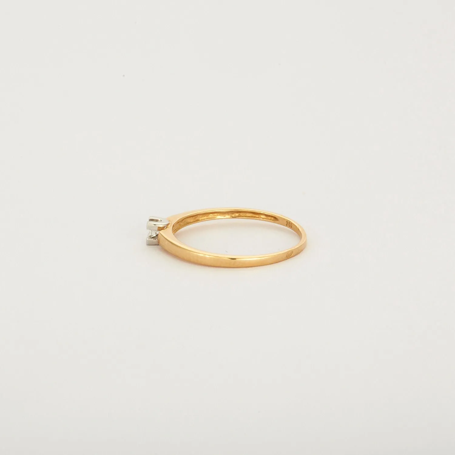 Solitaire or jaune et blanc diamant sold by 58 Facettes product image thumbnail 5