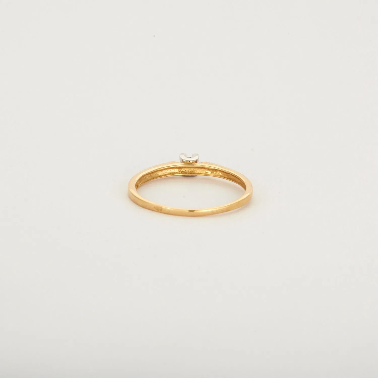 Solitaire or jaune et blanc diamant sold by 58 Facettes product image thumbnail 3