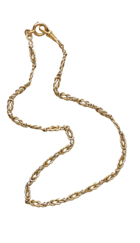 Chaîne de montre maille noeud en or sold by 58 Facettes