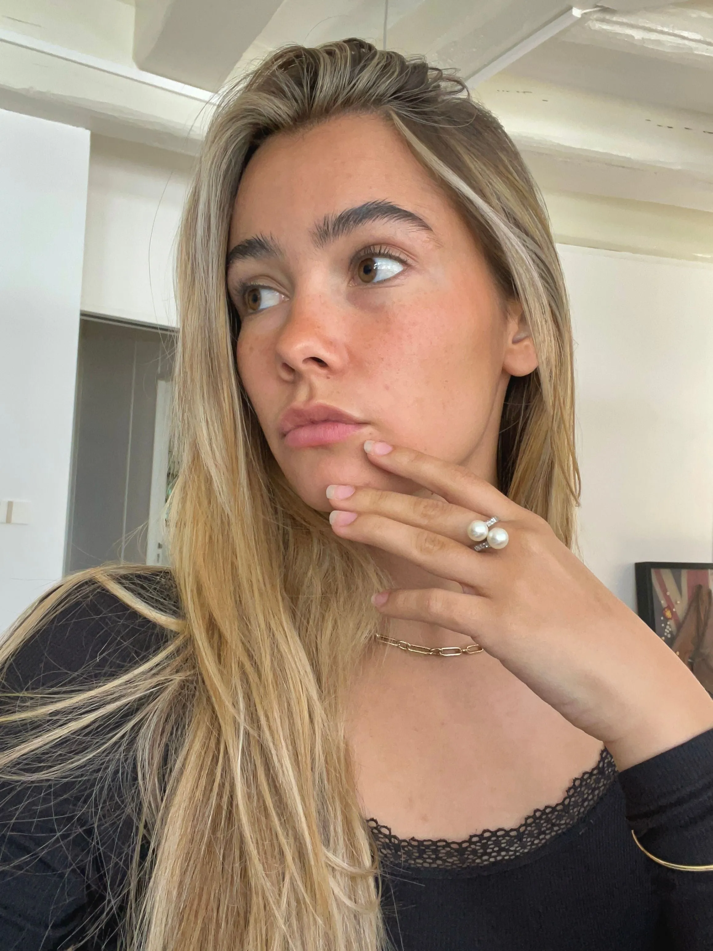 Bague Toi et Moi en Or Blanc Diamants Perles sold by 58 Facettes product image thumbnail 2