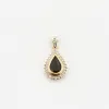 Pendentif or jaune et gris saphir et diamants sold by 58 Facettes