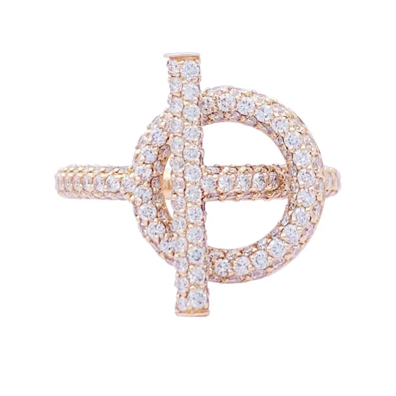 Bague Hermès "Echappée Hermès" or rose, diamants. sold by 58 Facettes