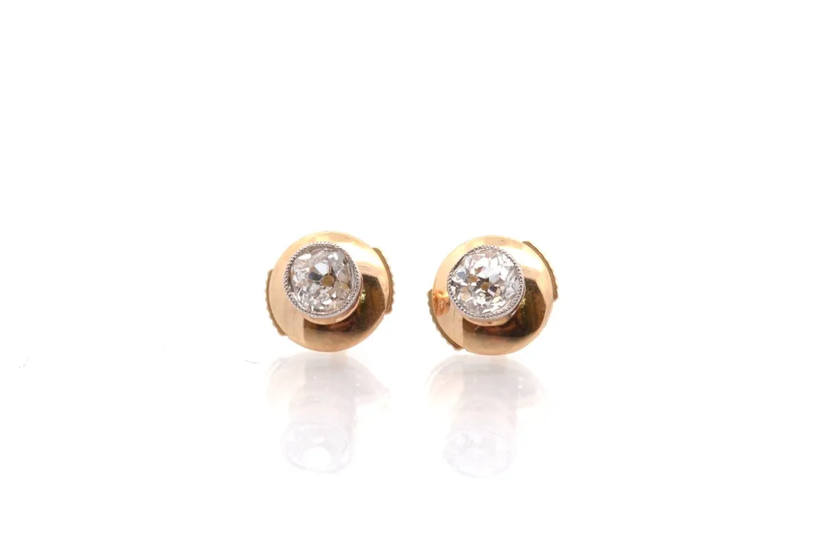 Puces d’oreilles diamants en or sold by 58 Facettes