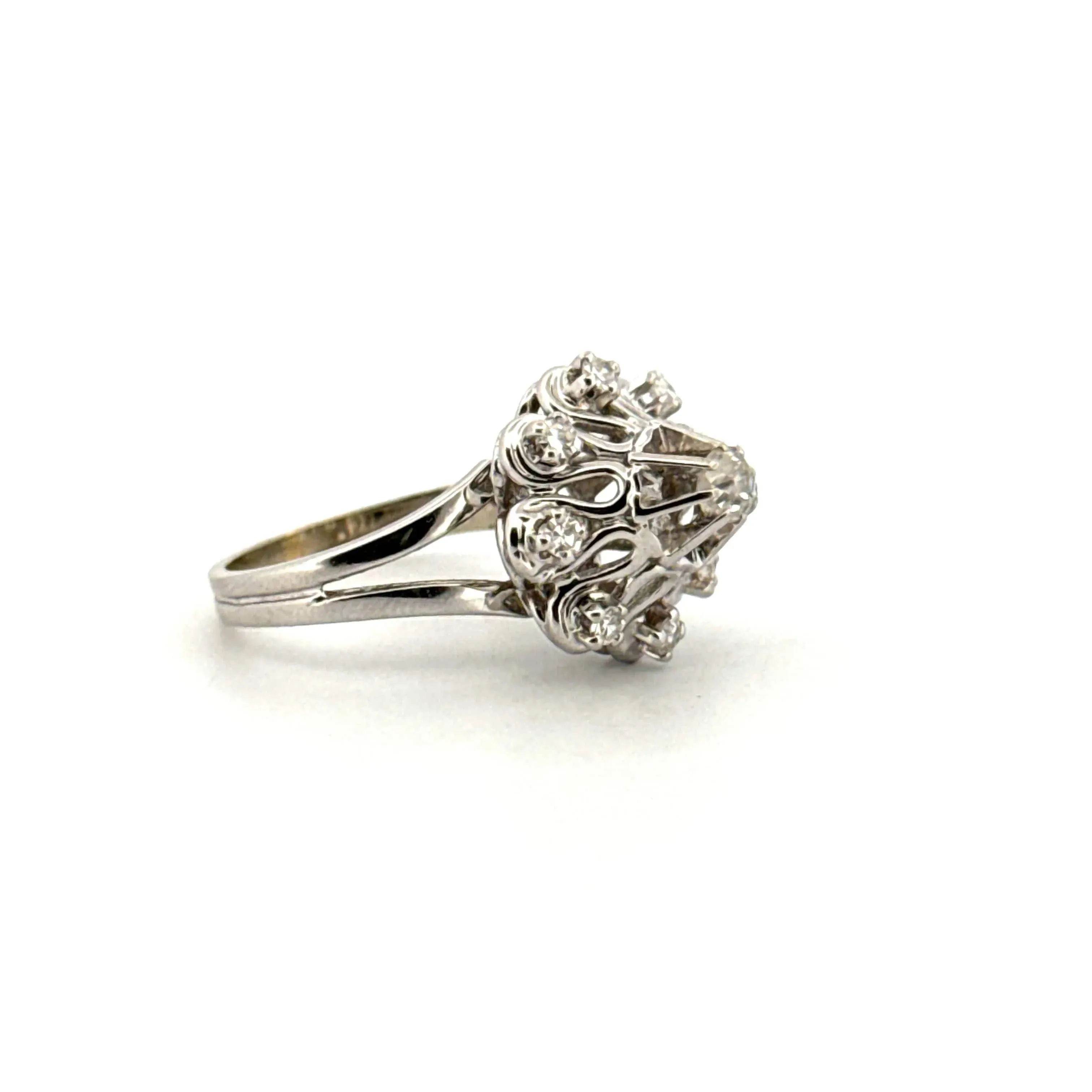 Bague Entourage Or Blanc Diamants sold by 58 Facettes product image thumbnail 4